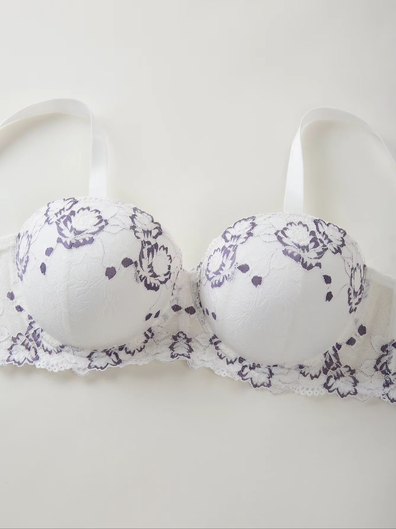 Plus Size Lace & Embroidery Wo - đánh giá và giá Plunge Bra Push Up