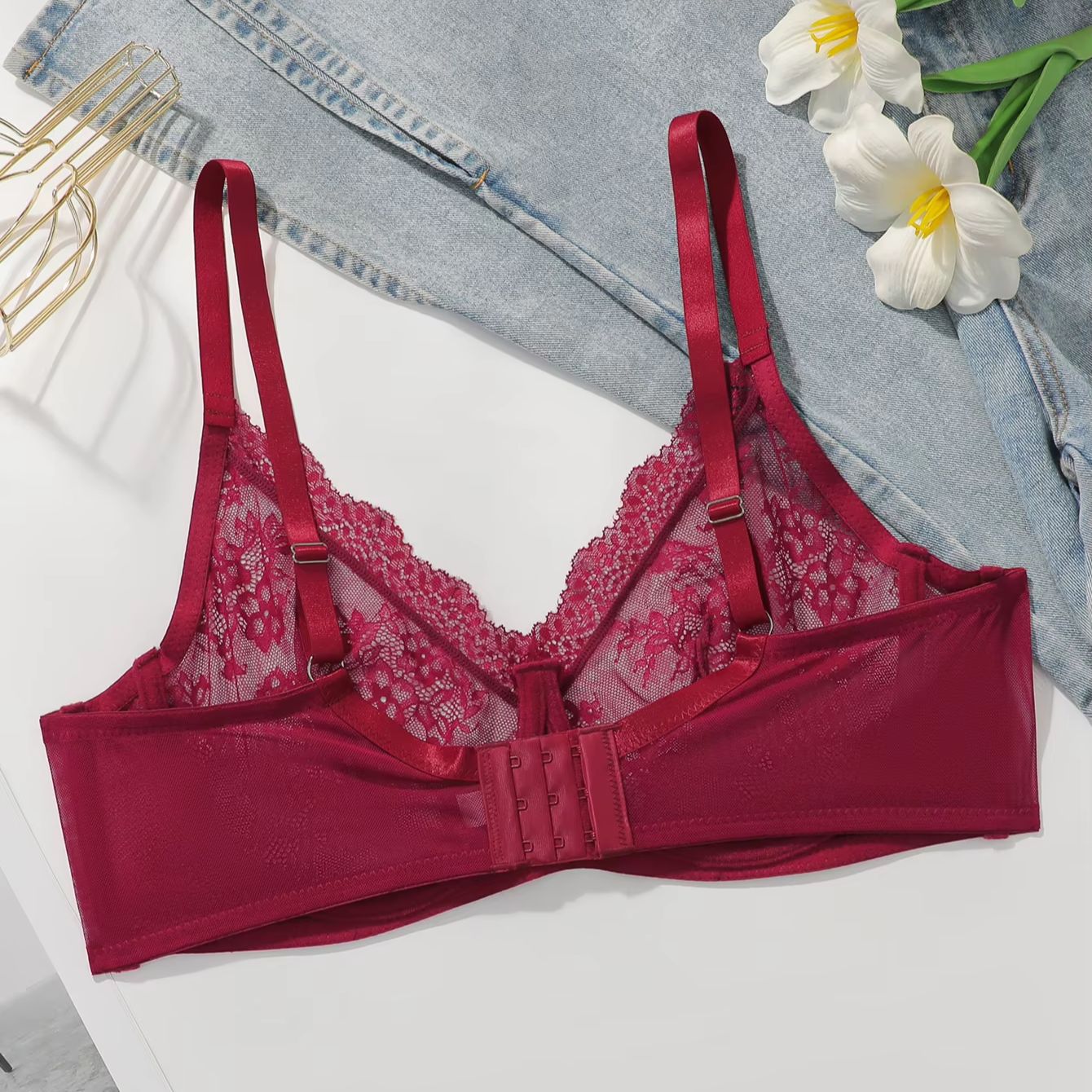 Women Plus Size Red Lace Sheer - đánh giá và giá Full Coverage Bra